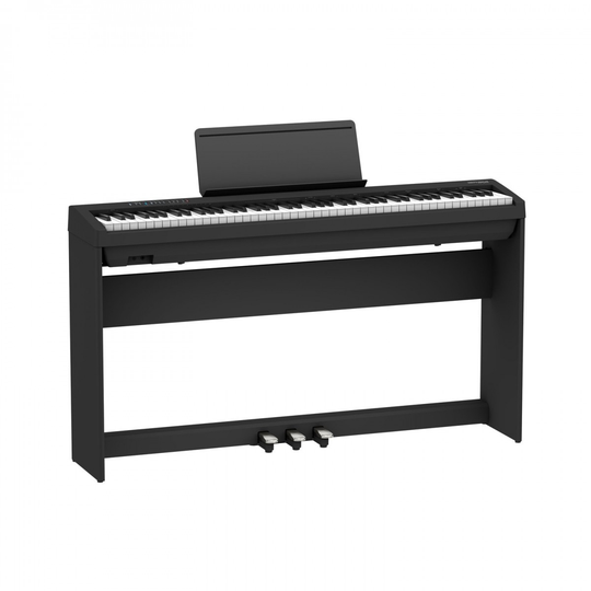 Roland FP-30X Digital Piano with Wood Frame Stand and Pedals Black
