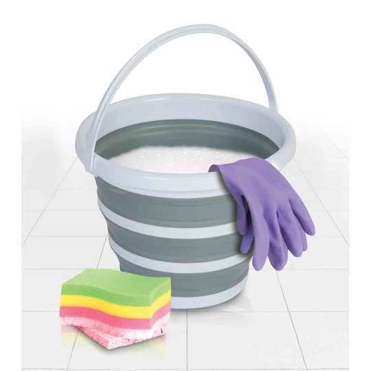 Creative Products C7334 Folding Bucket - Grey and White