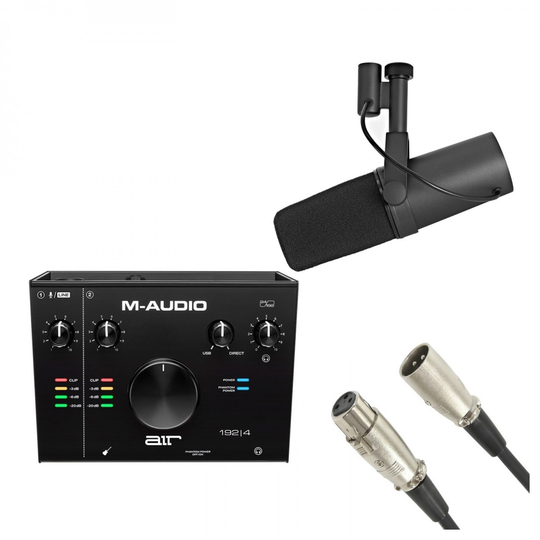 M-Audio AIR 192 4 Audio Interface Bundle with Shure SM7B