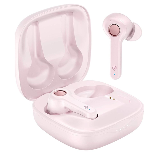 (PINK) Boltune Wireless Headphones IPX7 3D Stereo Charging Case