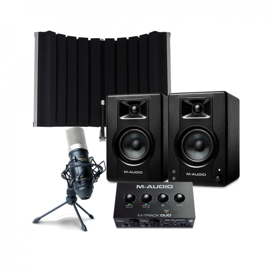 M-Audio M-Track Duo Production Bundle with M-Audio BX3 Monitors