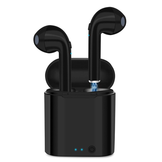 (i7s black) I7s Tws Headphones Bluetooth 5.0 Earphones Headsets Stereo Bass Earbuds