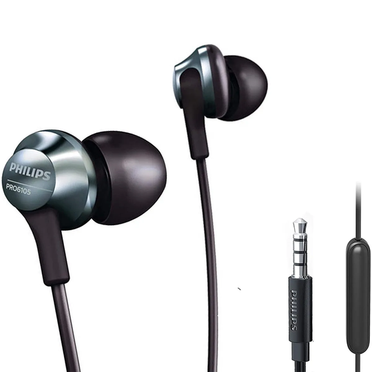 Philips In-ear Headphones with Mic - Black
